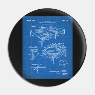 Table Tennis Patent - Tennis Art - Blueprint Pin