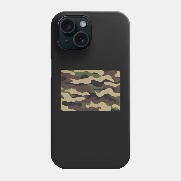 CAMO CAMOUFLAGE - GREEN, BROWN Phone Case by JosanDSGN