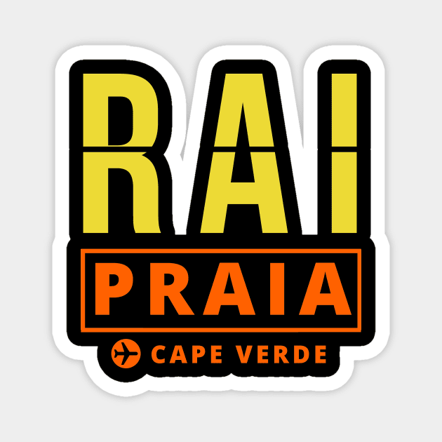 RAI - Praia airport code Magnet by Luso Store