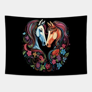 Horse Couple Valentine Tapestry