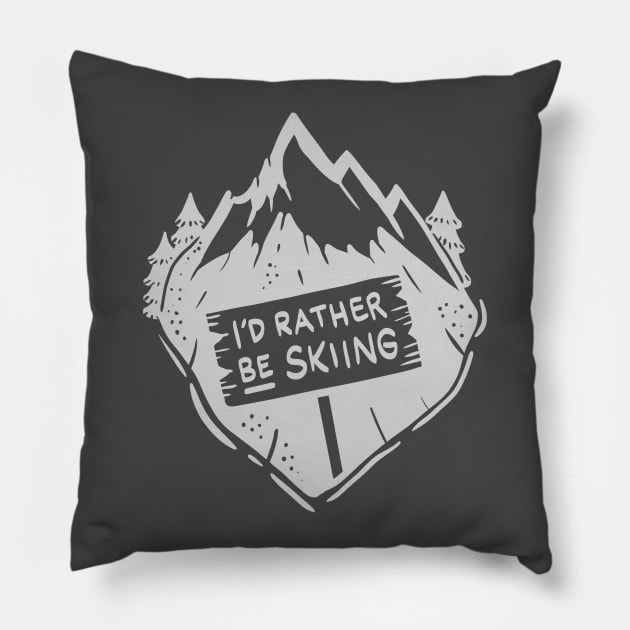 Downhill Ski and Snowboard Gifts Pillow by Shirtbubble