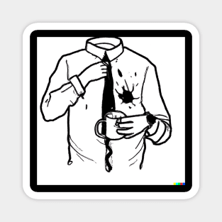 Coffee Mug Stain shirt design Magnet