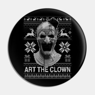 Art The Clown Ugly Christmas Pin