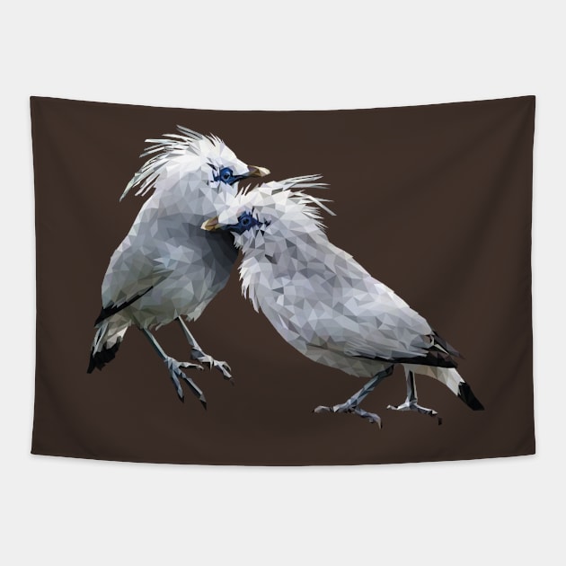 Bali myna Tapestry by Renasingsasong