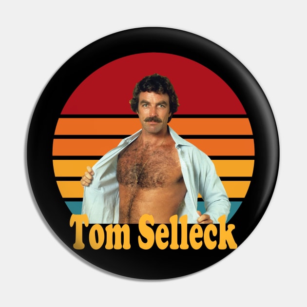 Tom selleck-Retro Pin by kilshamy