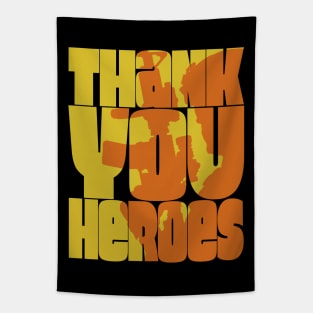 Thank You Heroes Military Silhouette Tapestry