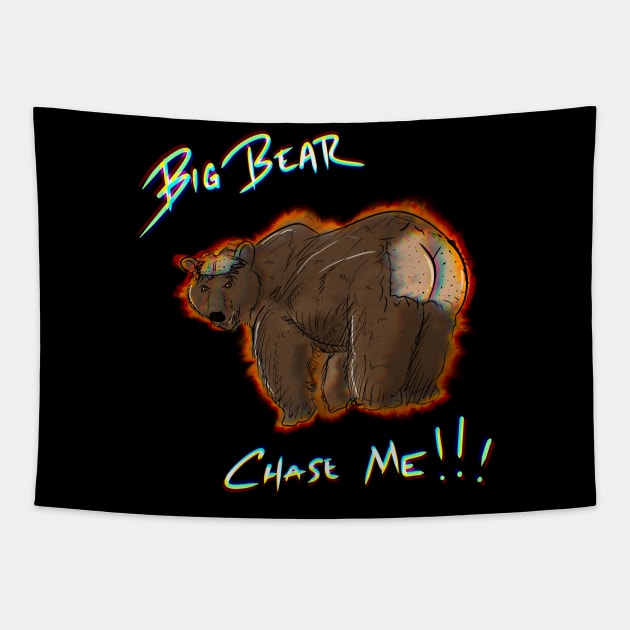 Big Bear Chase! - The Great Outdoors Tapestry by Chadwhynot37