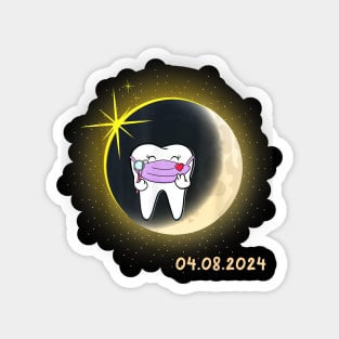 Total Solar Eclipse 2024 teeth Dental Solar Eclipse Gift For Men Women Magnet