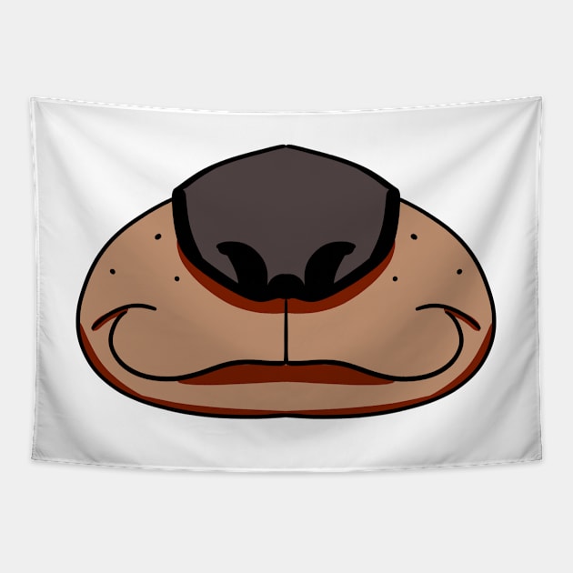 Big Dog Snout  - Face Mask Tapestry by PorinArt