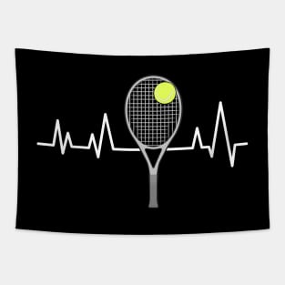 Heartbeat Pulse - Tennis - Racket & Ball Tapestry