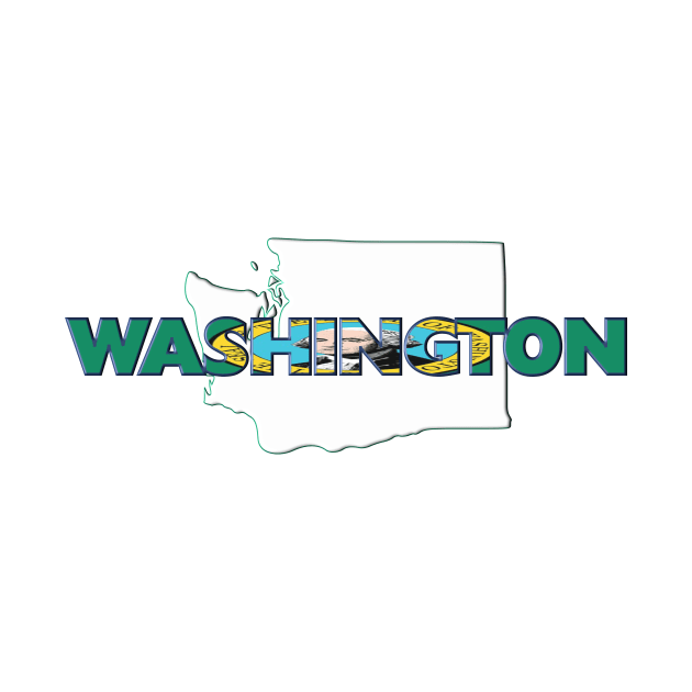 Washington Colored State Letters by m2inspiration