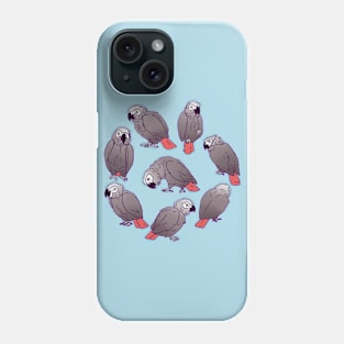 African Grey Parrot Flock Phone Case