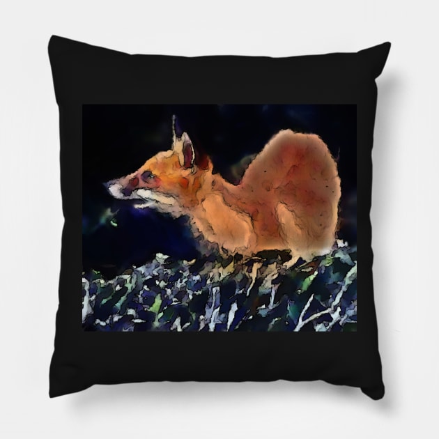 FOXY OVERTONE Pillow by dumbodancer