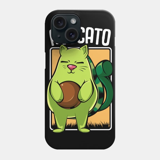 Avocado - Avocato Funny Cat Pun Cute Guacamole Phone Case by Lumio Gifts