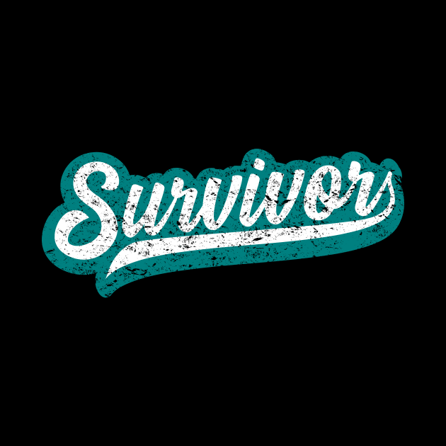 Ovarian Cancer Survivor - Retro Grunge Style by jpmariano