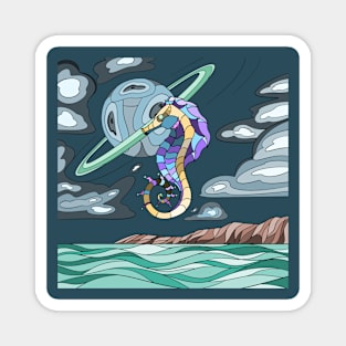 Space Seahorse Magnet