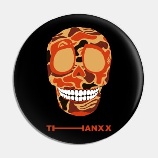 Kpop Ateez Thanxx Skull Pin