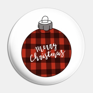 Merry Christmas Ornament Pin