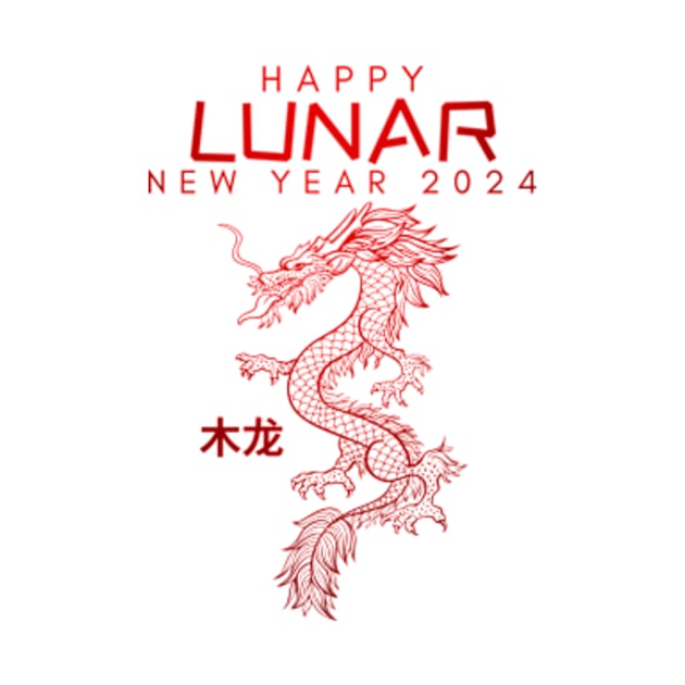 Lunar New Year 2024 The Year Of Dragon 2024 Men Women Kids by AimArtStudio