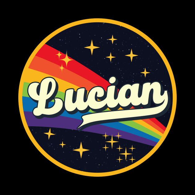 Lucian // Rainbow In Space Vintage Style by LMW Art