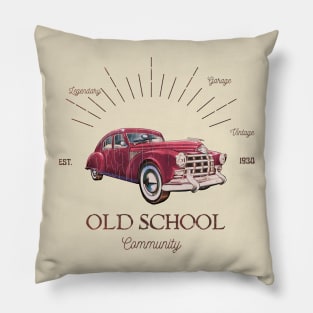 Vintage old cars & old school car Pillow