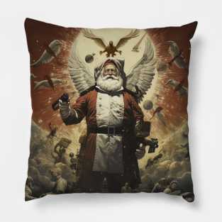 Santa Claus Epic Movie Poster Design Pillow