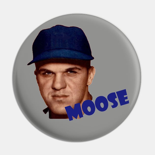 "Moose" Shirt Design Pin by Bleeding Yankee Blue