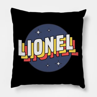 Lionel - Colorful Layered Retro Letters Pillow