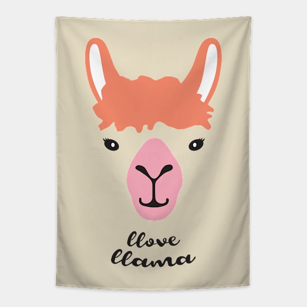 Funny Llama Alpaca Cute Animal Tapestry by Inogitna Designs