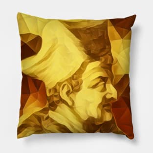 Lorenzo Valla Golden Portrait | Lorenzo Valla Artwork 9 Pillow