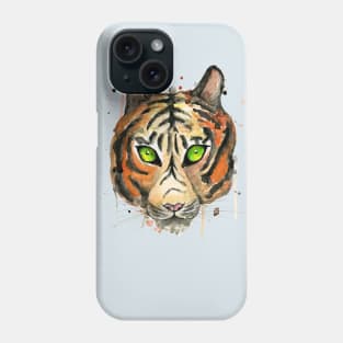 Tiger wild watercolor Phone Case