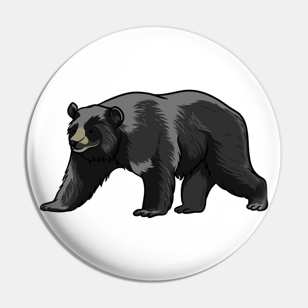 Black Bear Pin by Sticker Steve