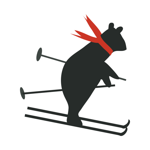 Bear skiing by tfinn