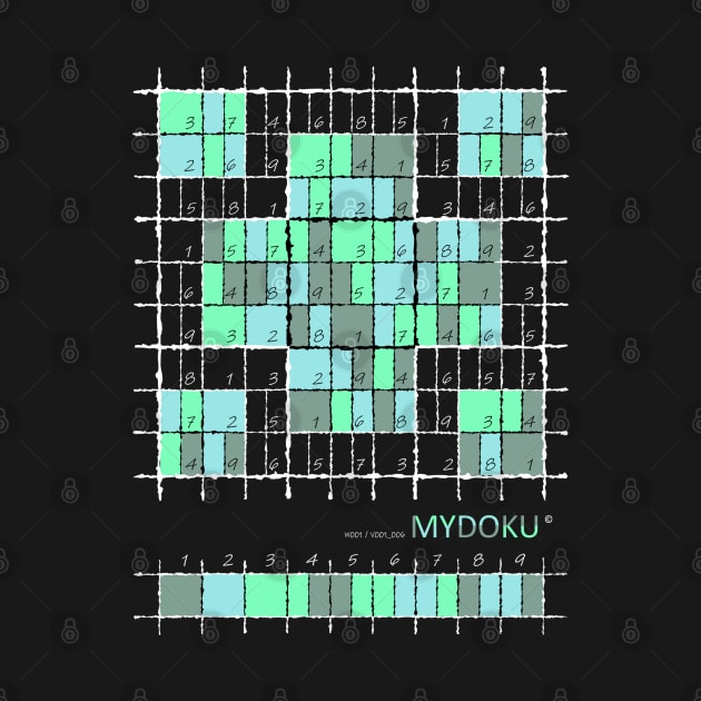 Mydoku_W001_V001_006_F&B: Sudoku, Sudoku coloring, logic, logic puzzle, holiday puzzle, fun, away from screen by Mydoku