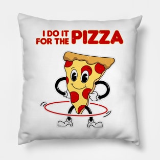 Funny Hooping Hula Hoop Fitness And Pizza Pillow