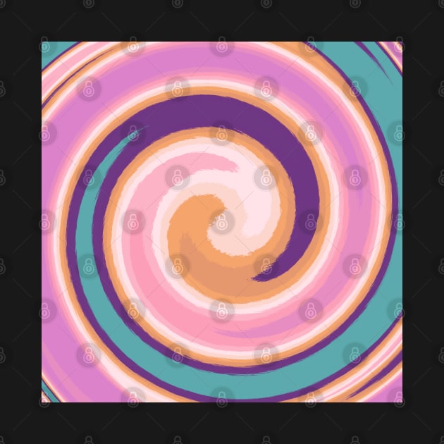 Swirl Pattern of Blue, Purple, Orange and Pink by Peaceful Space AS