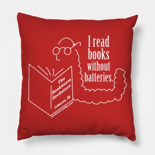 The Bookworm: Books Without Batteries Pillow