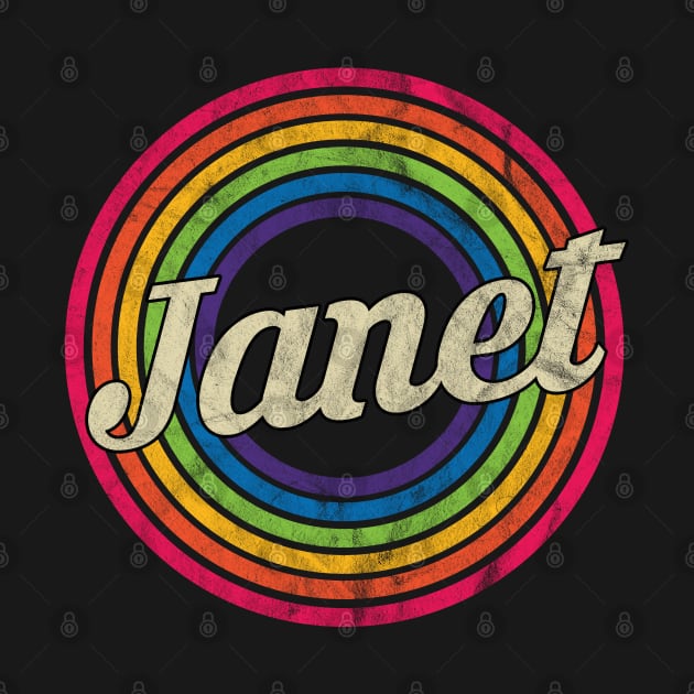 Janet - Retro Rainbow Faded-Style by MaydenArt