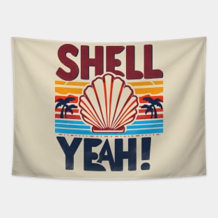 Shell Yeah Beach Tapestry