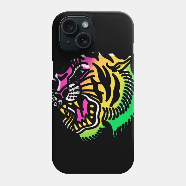 Trad Tiger Tattoo Phone Case by HAPHEART.COM