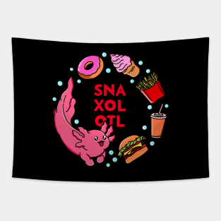 Axolotl Snaxolotl Fast Food Tapestry