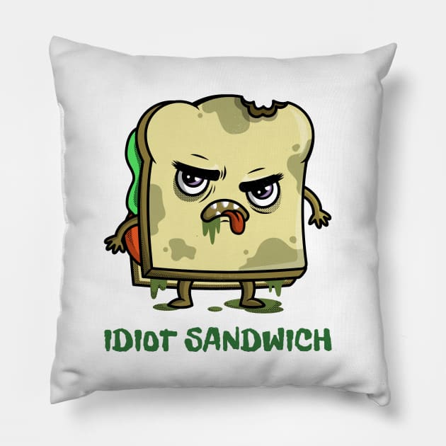 Idiot Sandwich Pillow by JaunzemsR