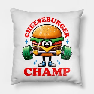 cheeseburger champ Pillow