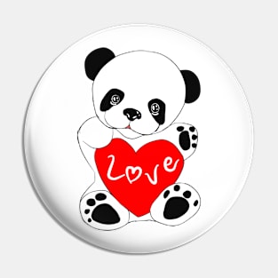 Panda love you Pin