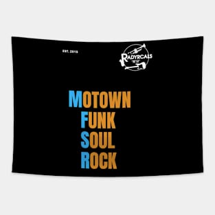 Radyrcals Motown Funk Soul Rock square font n logo Tapestry