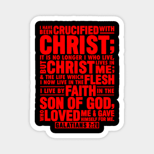 Galatians 2:20 Christ Lives In Me Magnet