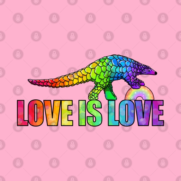 Love is love says the pangolin by Art by Veya