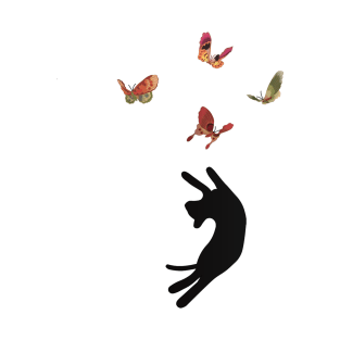 Cat and Butterfly Dance T-Shirt