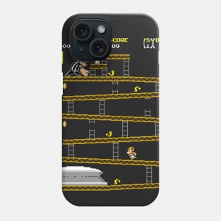 8 bit Black & Gold to the Bowl Phone Case
