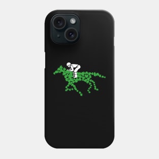 Race Horse Shamrock with Jockey Horse Funny lucky racing lover Phone Case